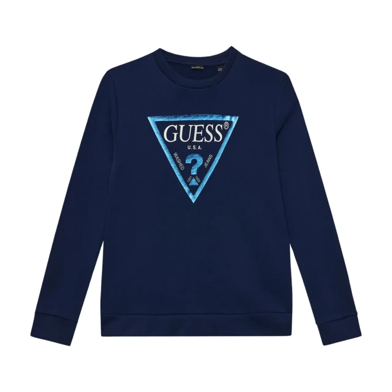 Logo Triangle Sweatshirt - Blau Guess