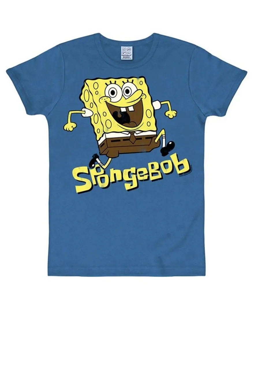LOGOSHIRT T-Shirt Spongebob - Jumping mit Spongebob-Print und kurzen Ärmeln