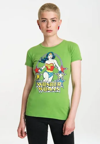 LOGOSHIRT T-Shirt Wonder Woman Stars mit auffälligem Retro-Print