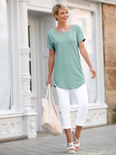 Longshirt CLASSIC BASICS "Longshirt" Gr. 40, grün (mint) Damen Shirts Jersey