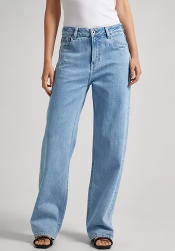 Loose-fit-Jeans PEPE JEANS "LOOSE ST HW" Gr. 29, Länge 32, blau (light used) Damen Jeans Weite
