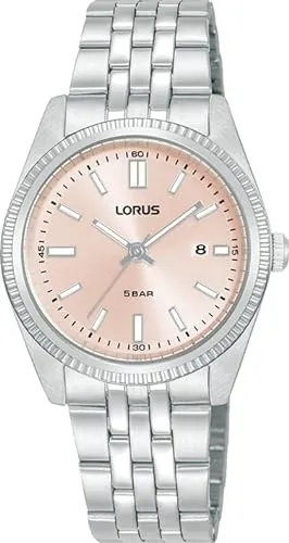 Lorus Damen Analog Quarz Uhr mit Edelstahl Armband RJ277BX9