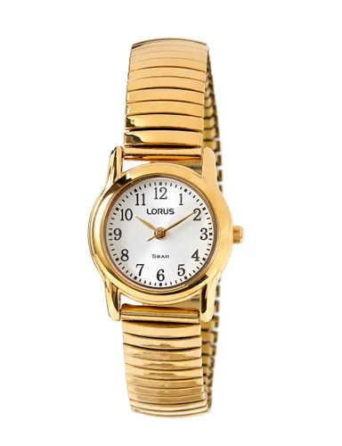 Lorus Damen-Uhr Quarz Goldauflage mit Metallband RRX34HX9
