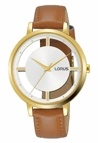 Lorus Fashion Damen-Uhr Edelstahl mit Lederband RG294PX9