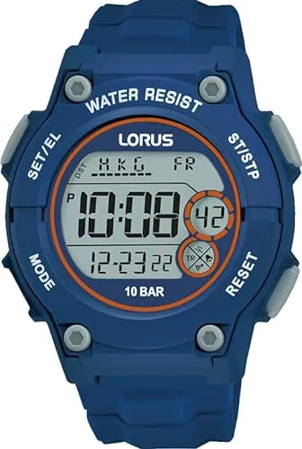Lorus Herren Digital Quarz Uhr mit Silikon Armband R2331PX9