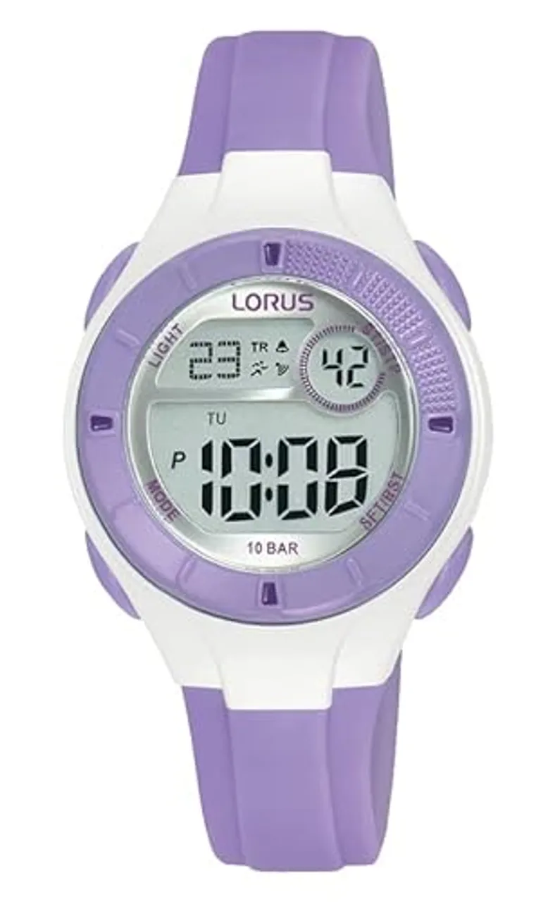 Lorus Mädchen Digital Quarz Uhr mit Silikon Armband