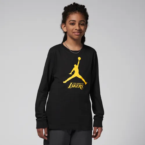 Los Angeles Lakers Essential Jordan NBA-Longsleeve für ältere Kinder (Jungen) - Schwarz