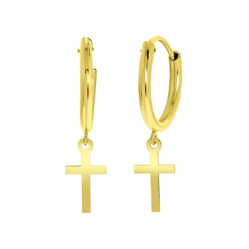 Lucardi - Ohrringe 375 Gold - goldfarbig Damen