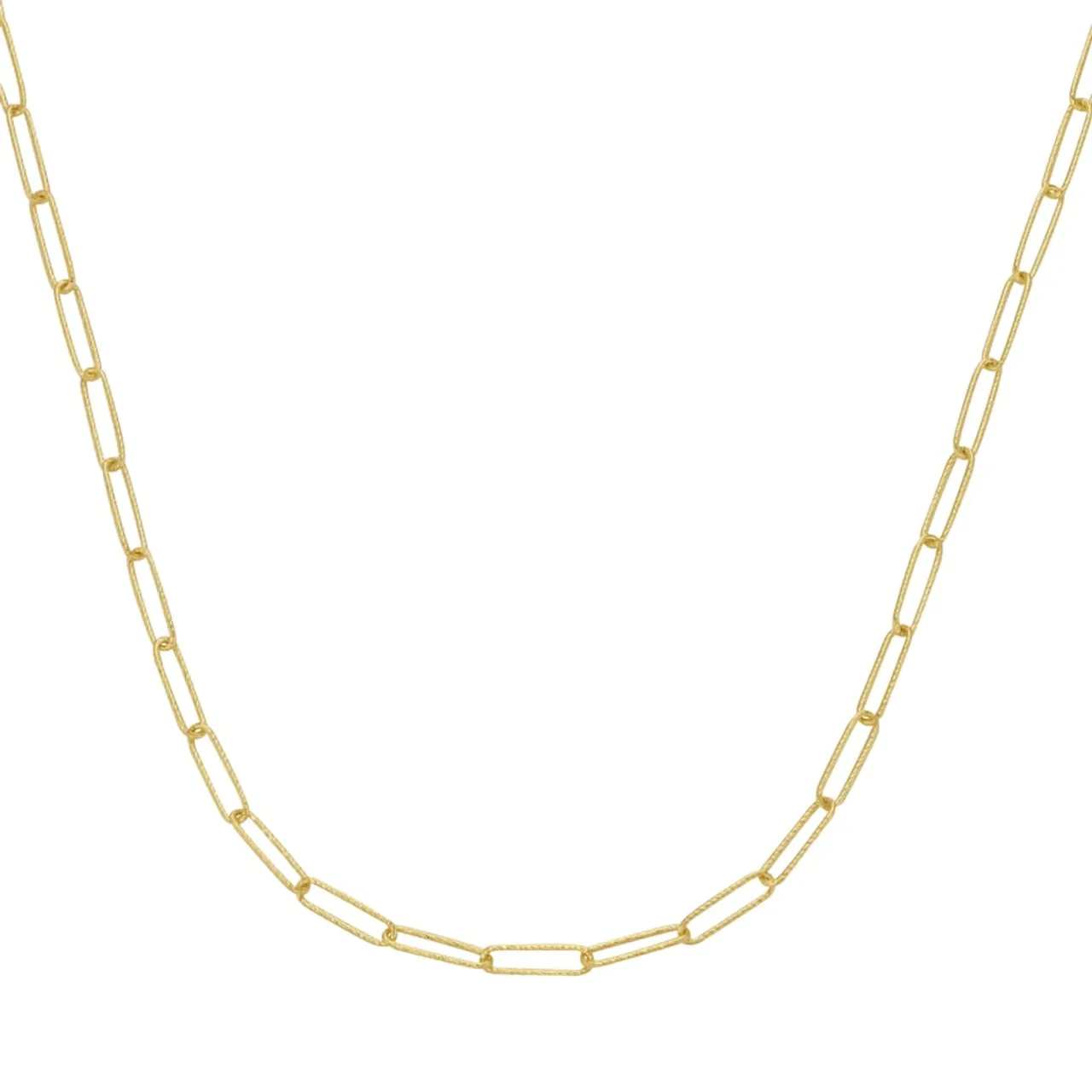 Luigi Merano - Kette lange diamantierte Ankerglieder, Gold 585 Ketten Gold Damen