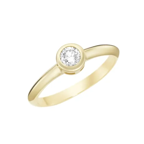 Luigi Merano - Ring mit Brillant in Zargenfassung, Gold 585 Ringe Weiss Damen