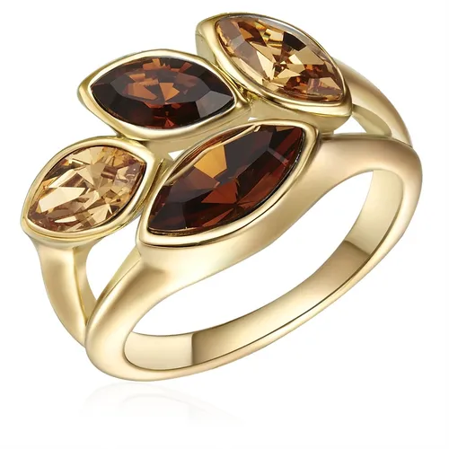 Lulu & Jane - Ring Metall-Legierung verziert mit Kristallen von Swarovski® in Gelbgold Ringe Damen