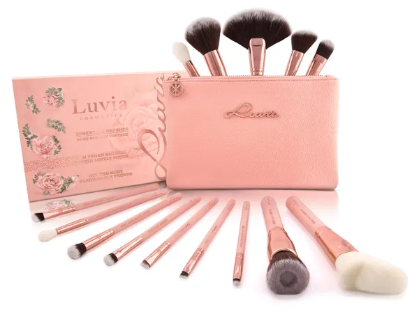 Luvia Makeup Pinsel Set inkl. Kosmetiktasche für Schminke