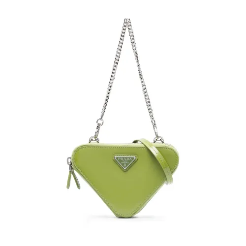 Luxuriöse Grüne Logo Mini Tasche Prada