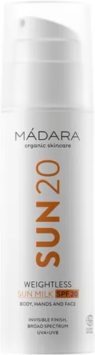 MÁDARA Organic Skincare Weightless Sun Milk SPF20 150 ml