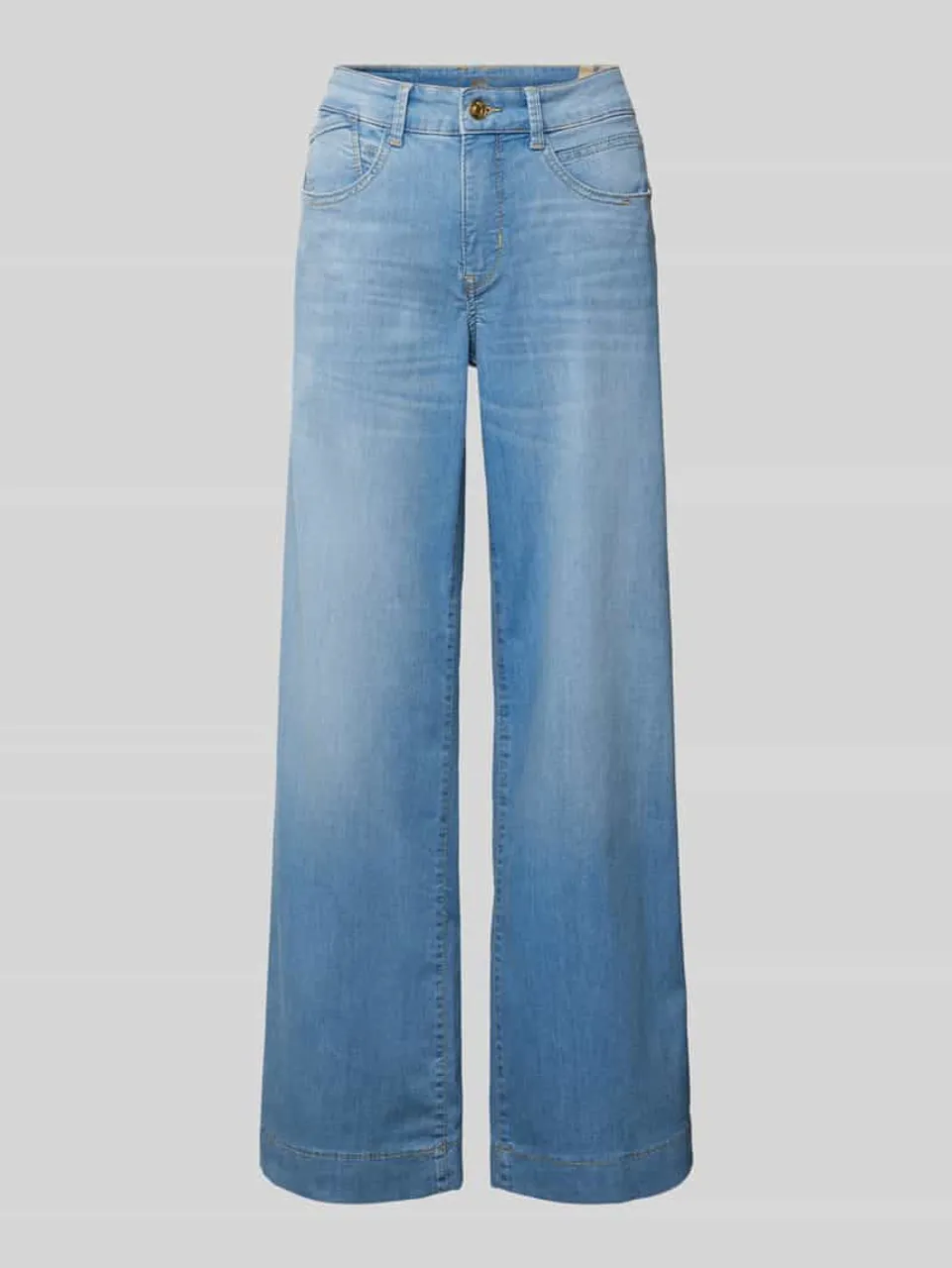 MAC Flared Cut Jeans im 5-Pocket-Design Modell 'RICH PALAZZO' in Hellblau