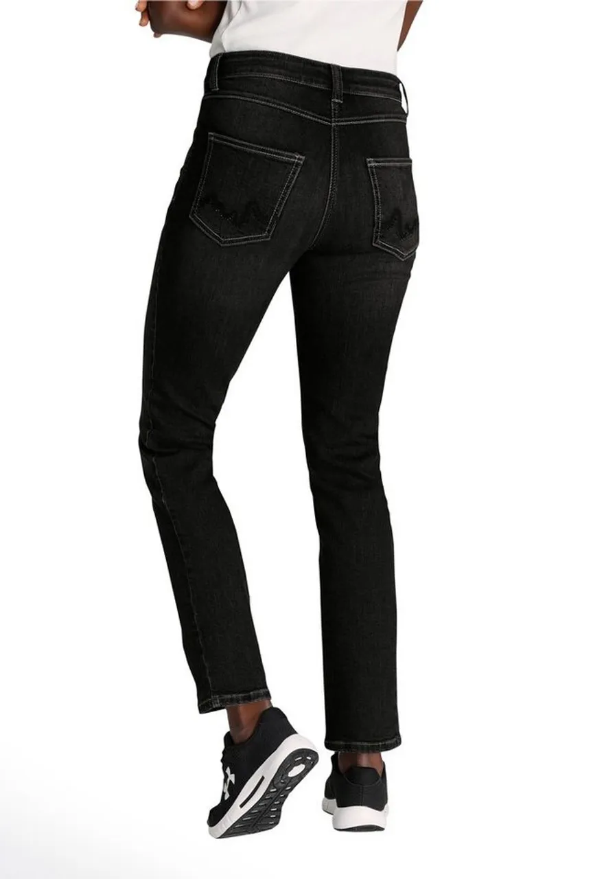 MAC Gerade Jeans Melanie Wave-Glam Glizernsteinchen und Stickerei auf den hinteren Taschen