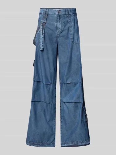 MAC Loose Fit Jeans mit Cargotaschen in Blau