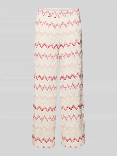 MAC Regular Fit Hose mit elastischem Bund Modell 'PALAZZO' in Pink