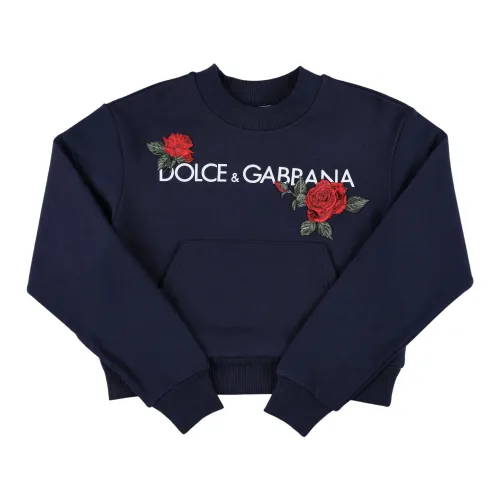 Mädchenbekleidung Strickwaren Blau Aw23 Dolce & Gabbana