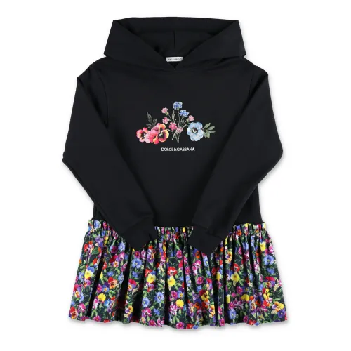 Mädchenkleidung Kleid Schwarz Aw23 Dolce & Gabbana