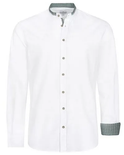 Maddox Trachtenhemd Trachtenhemd - Hemd-108, Weiß Grün