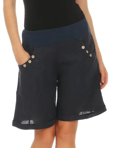 malito more than fashion Leinenhose 8024 Bermuda aus Leinen Shorts
