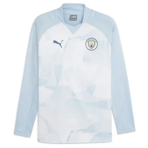 Manchester City Sweatshirt Pre Match - Silver Sky/Blau Langärmlige Oberteile