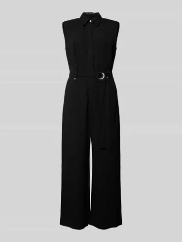 Mango Jumpsuit mit Taillengürtel Modell 'MATTY' in Black