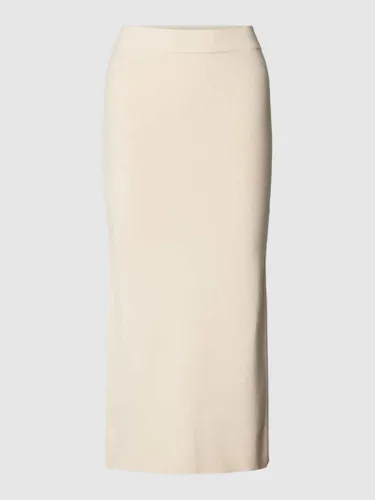 Mango Midirock mit elastischem Bund Modell 'NORA' in Offwhite