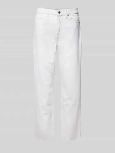 Mango Regular Fit Jeans mit offenem Saum Modell 'BLANCA' in Weiss