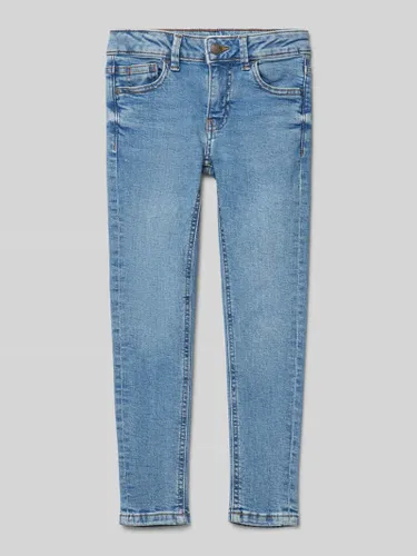 Mango Skinny Fit Jeans mit Eingrifftaschen in Blau