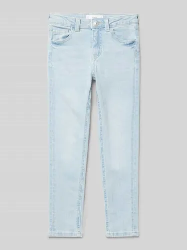 Mango Skinny Fit Jeans mit Eingrifftaschen in Hellblau