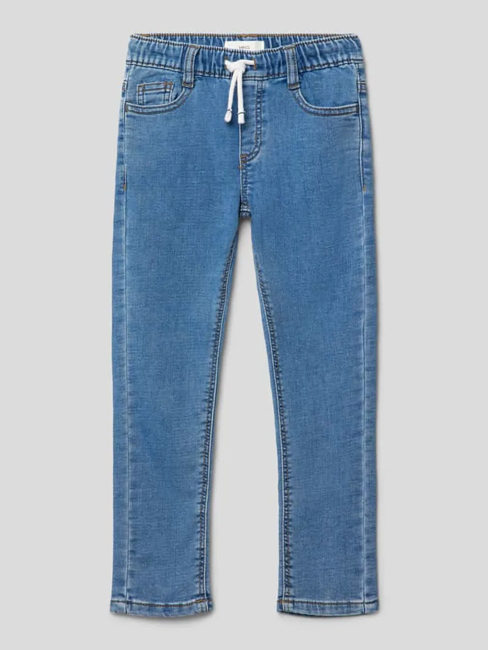 Mango Straight Leg Jeans im 5-Pocket-Design in Blau