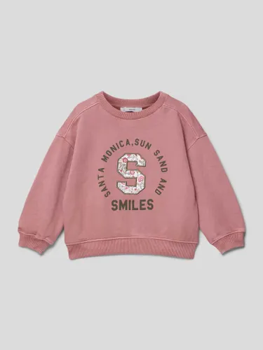 Mango Sweatshirt mit Statement-Stitching Modell 'smiles' in Altrosa
