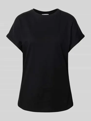 Mango T-Shirt in unifarbenem Design Modell 'SEVILLA' in Black