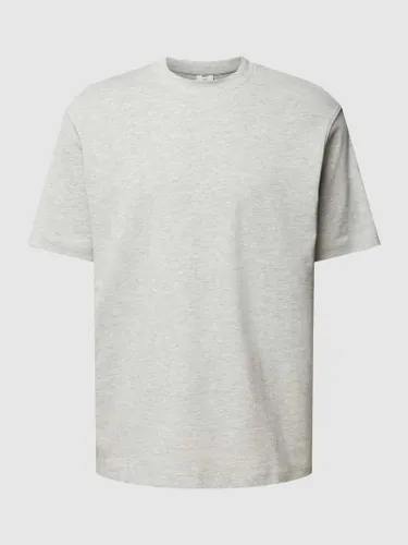 Mango T-Shirt mit Feinripp-Optik Modell 'anouk' in Hellgrau
