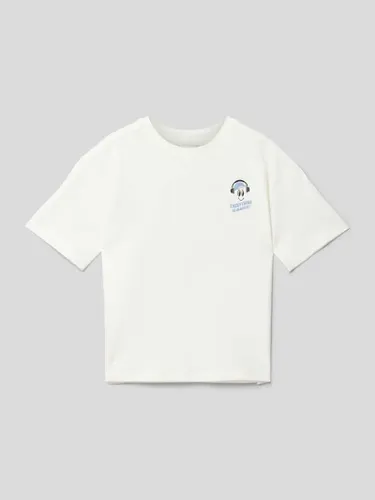 Mango T-Shirt mit Motiv-Print in Offwhite