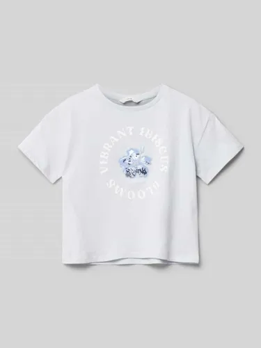 Mango T-Shirt mit Motiv-Print Modell 'fish' in Bleu