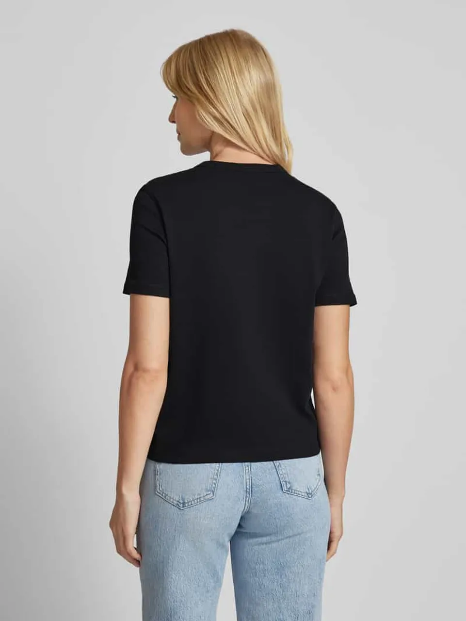Mango T-Shirt mit Rundhalsausschnitt Modell 'RITA' in Black