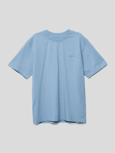 Mango T-Shirt mit Stitching in Bleu