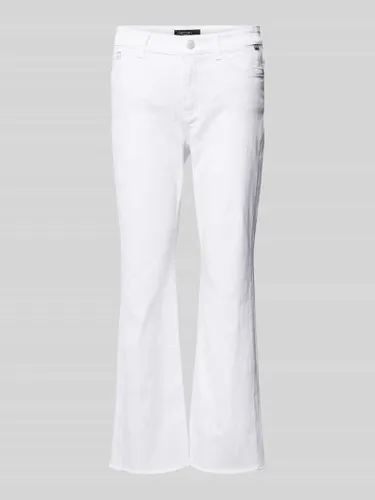 Marc Cain Bootcut Jeans mit ausgefransten Abschlüssen Modell 'FORLI' in Weiss