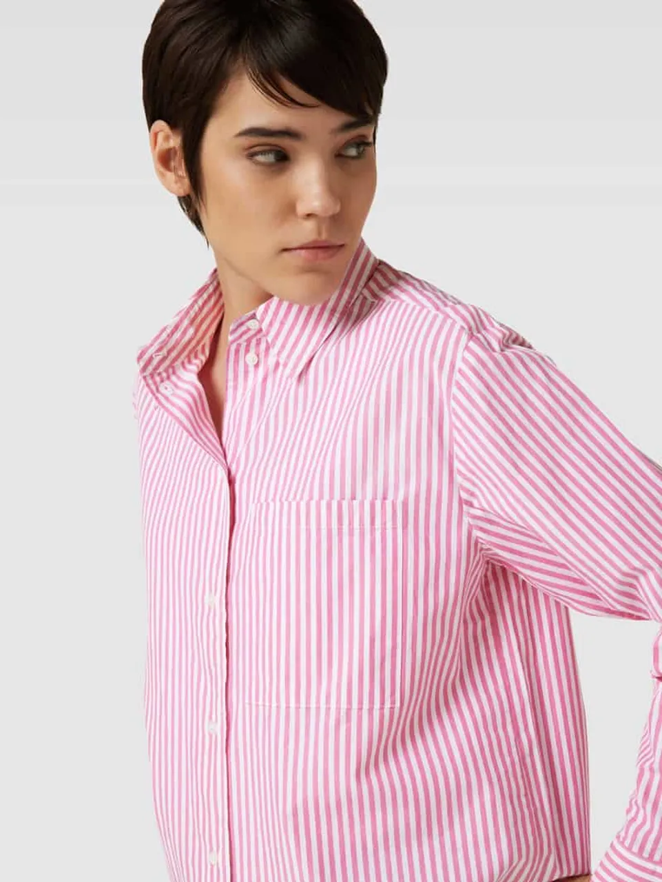 Marc O'Polo Bluse mit Streifenmuster in Pink