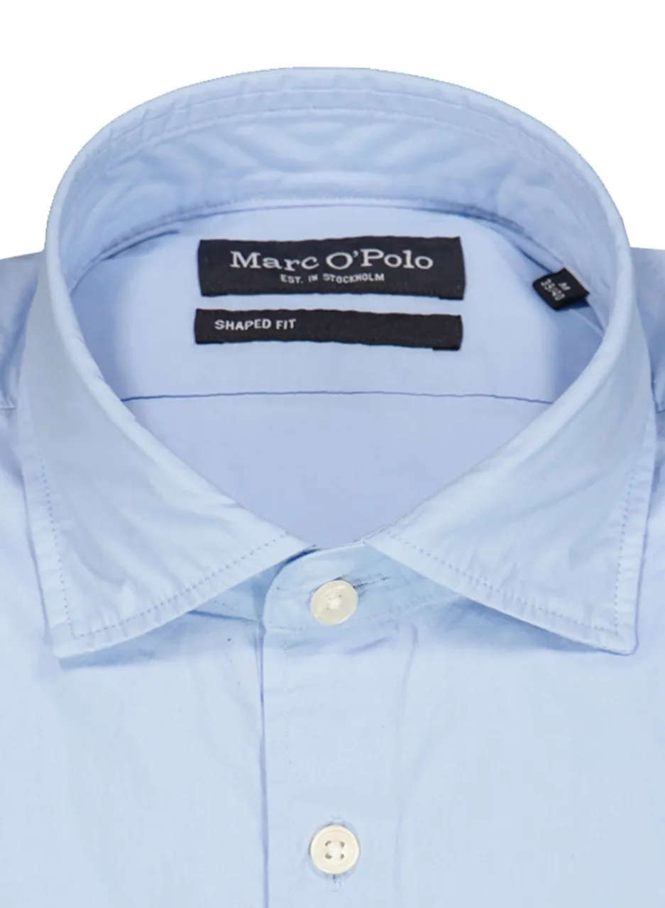 Marc O'Polo Herren Hemd blau Baumwolle