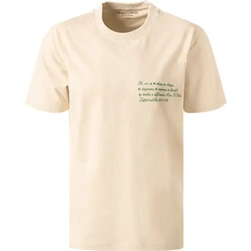 Marc O'Polo Herren T-Shirt beige Baumwolle