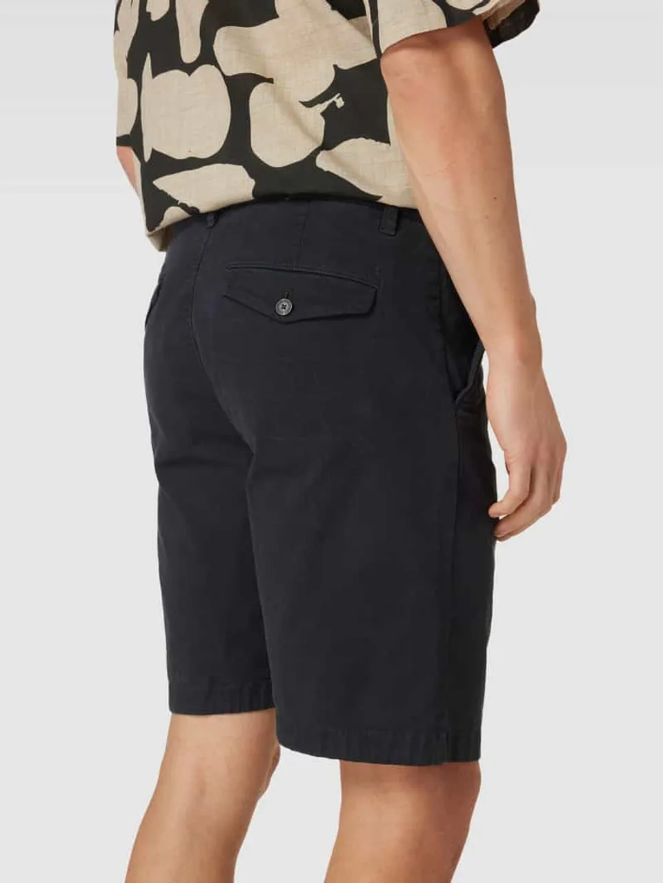 Marc O'Polo Shorts mit seitlichen Eingrifftaschen Modell 'Eksjö' in Marine