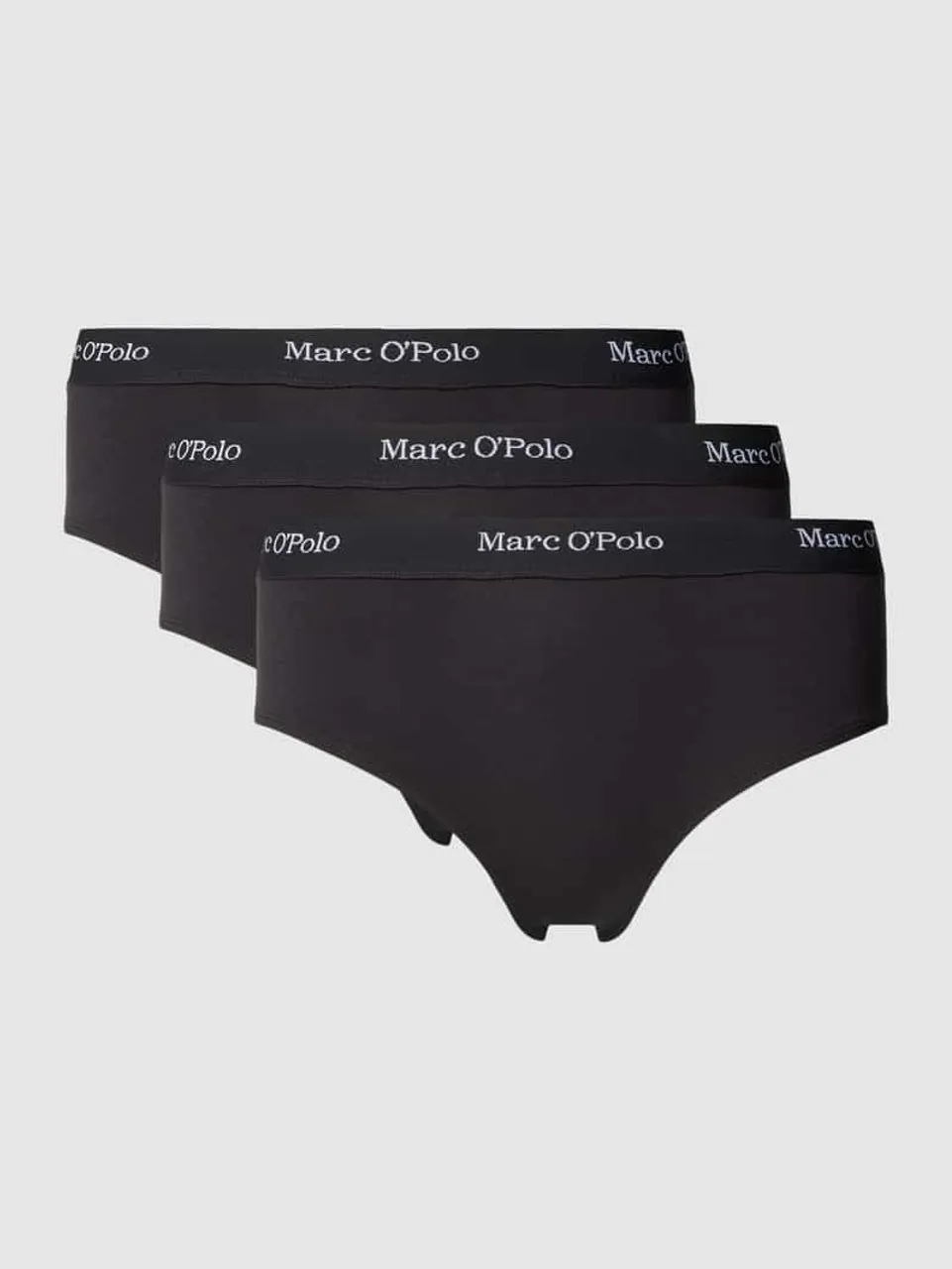 Marc O'Polo Slip mit elastischem Logo-Bund im 3er-Pack Modell 'ESSENTIALS' in Black
