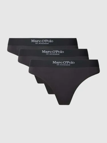 Marc O'Polo String mit elastischem Logo-Bund im 3er-Pack in Black