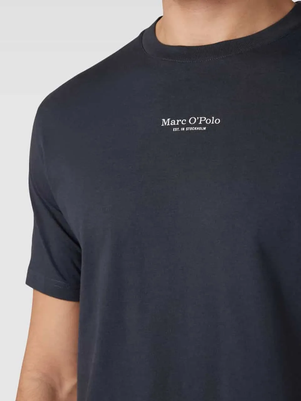 Marc O'Polo T-Shirt aus reiner Baumwolle in Dunkelblau