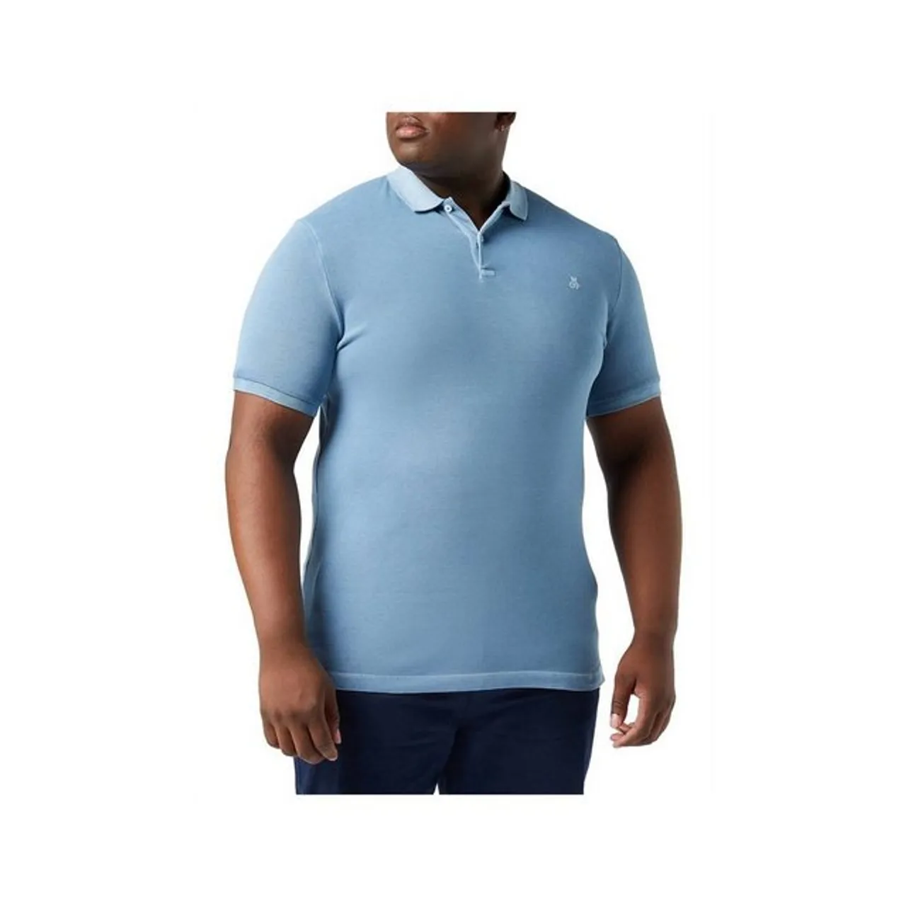 Marc O'Polo T-Shirt blau passform textil (1-tlg)