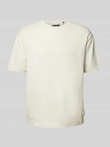 Marc O'Polo T-Shirt in unifarbenes Design in Offwhite